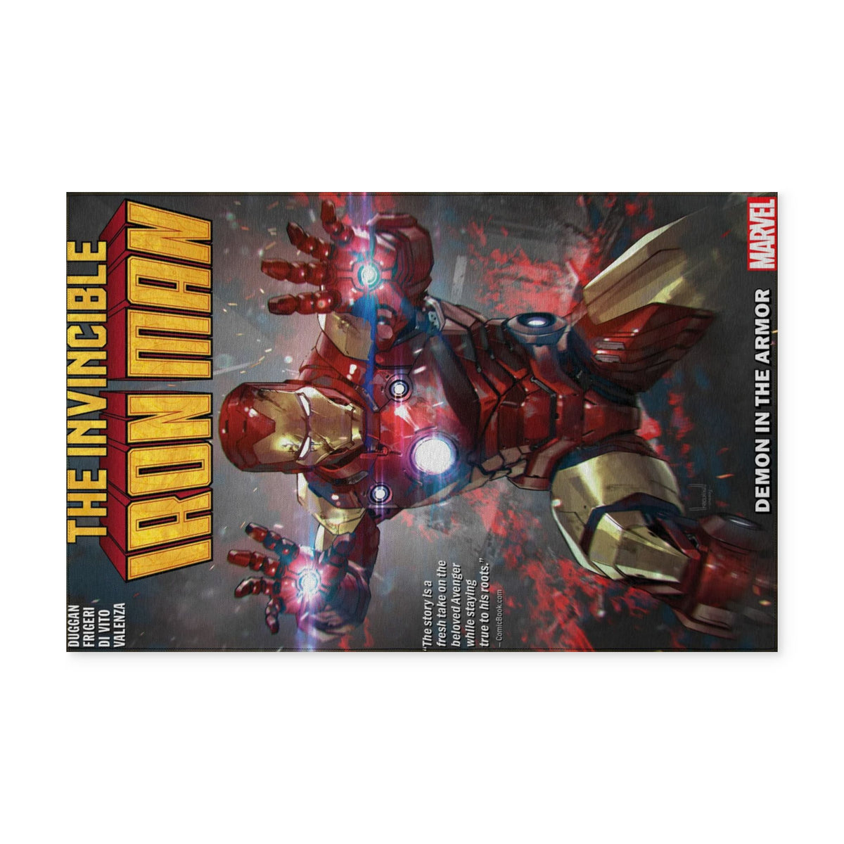 Iron Man Washable Rug — Marvel Superhero Room Decor