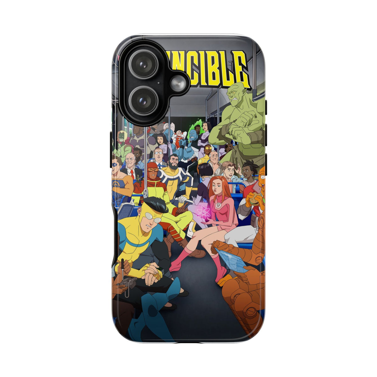 Comic Superhero Collage Phone Case — 'Invincible' Inspired Graphic Phone Cover