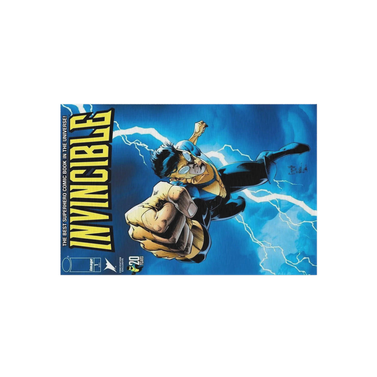 Invincible Superhero Outdoor/Indoor Rug — Lightning Action Porch Mat