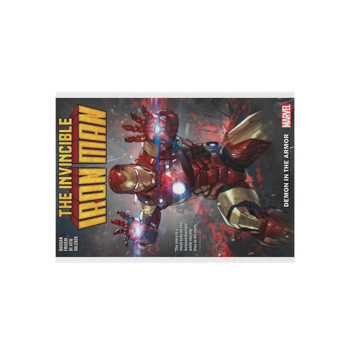 Iron Man Outdoor/Indoor Rug – The Invincible Armor Marvel Doormat