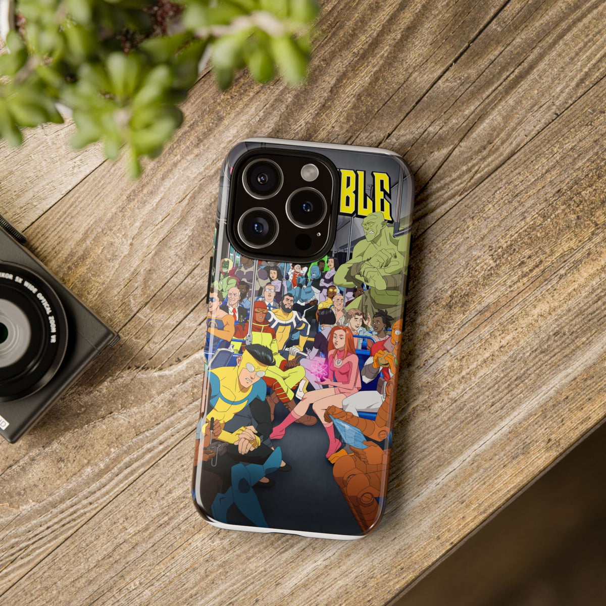 Comic Superhero Collage Phone Case — 'Invincible' Inspired Graphic Phone Cover