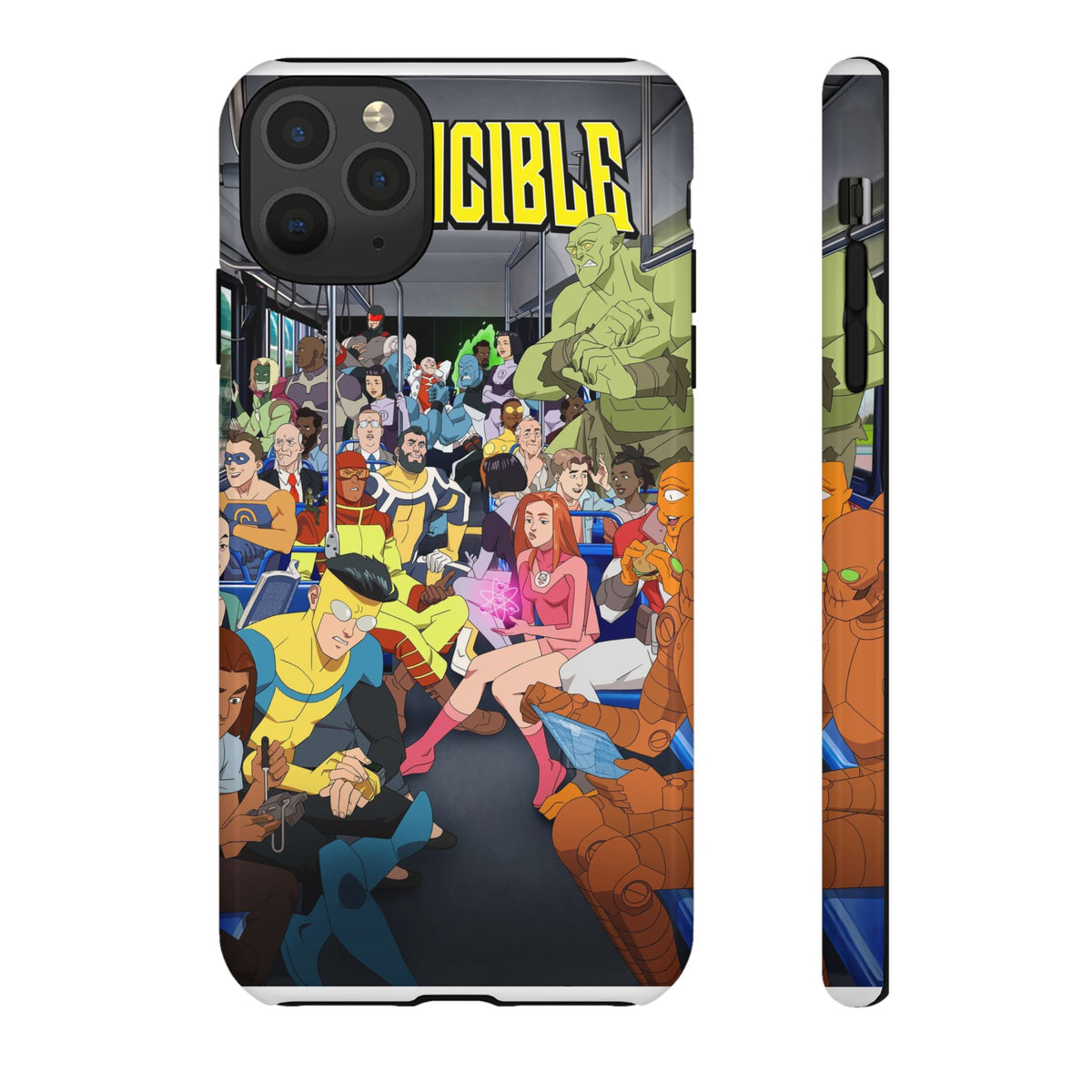 Comic Superhero Collage Phone Case — 'Invincible' Inspired Graphic Phone Cover