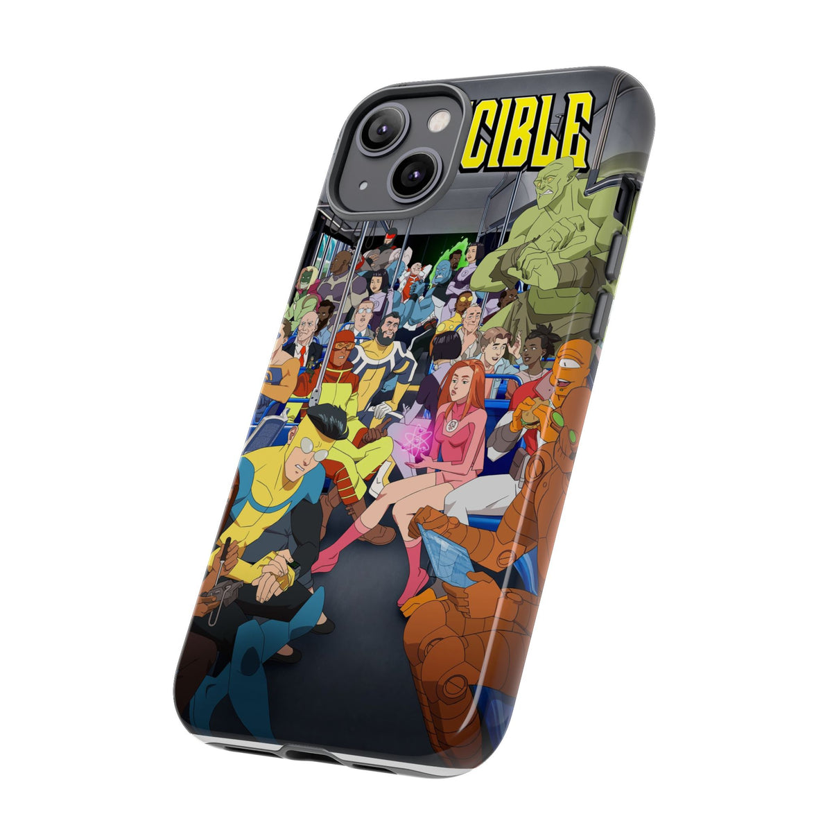 Comic Superhero Collage Phone Case — 'Invincible' Inspired Graphic Phone Cover