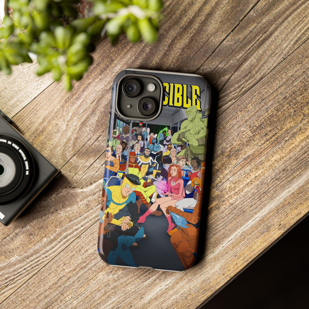 Comic Superhero Collage Phone Case — 'Invincible' Inspired Graphic Phone Cover