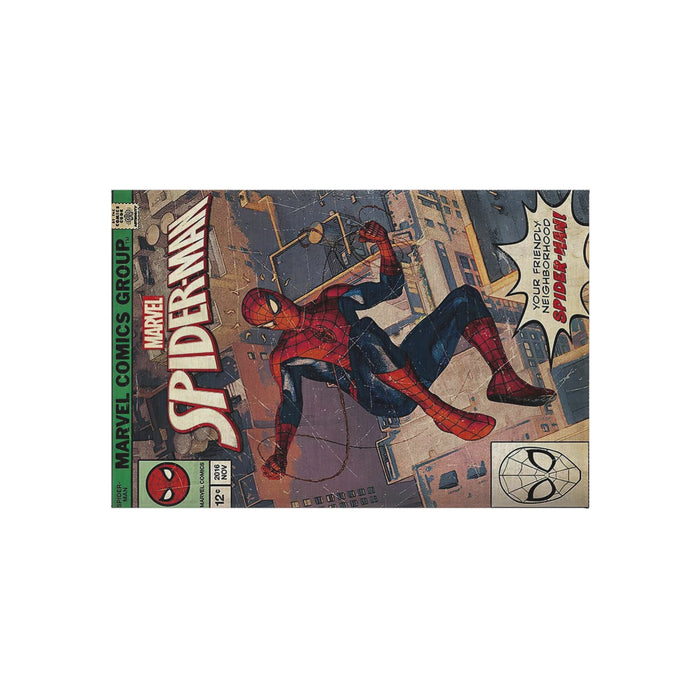 Spider-Man Vintage Comic Outdoor Rug — Retro Superhero Patio Mat