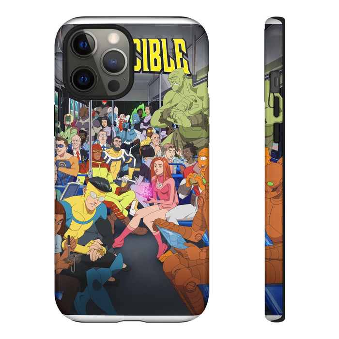 Comic Superhero Collage Phone Case — 'Invincible' Inspired Graphic Phone Cover