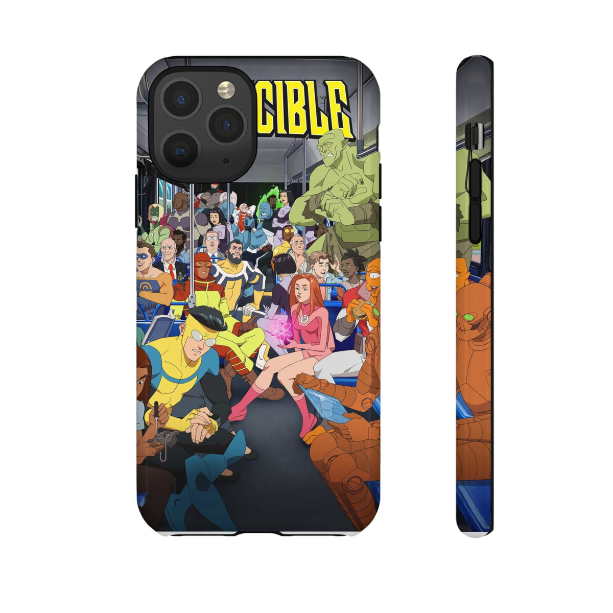 Comic Superhero Collage Phone Case — 'Invincible' Inspired Graphic Phone Cover