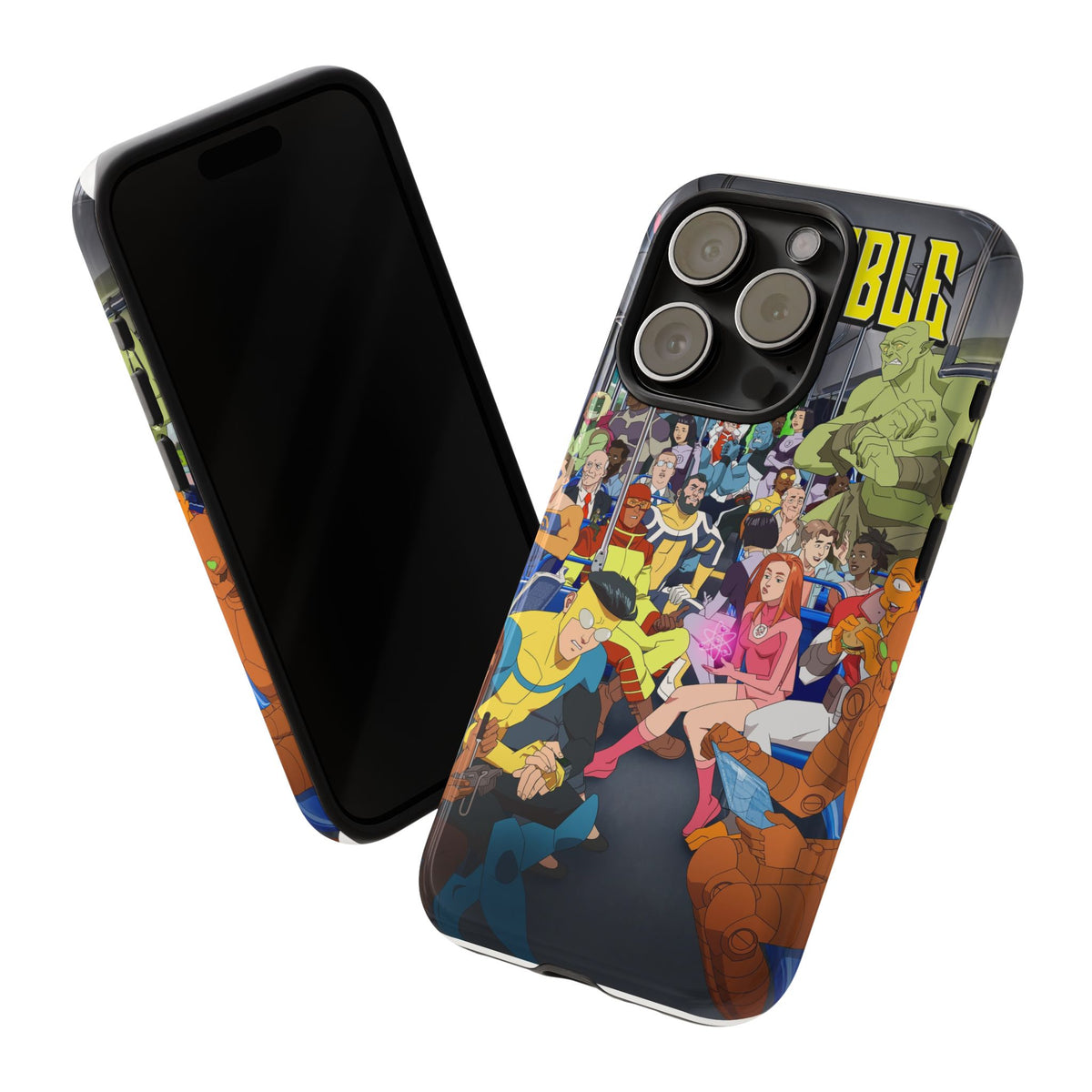 Comic Superhero Collage Phone Case — 'Invincible' Inspired Graphic Phone Cover