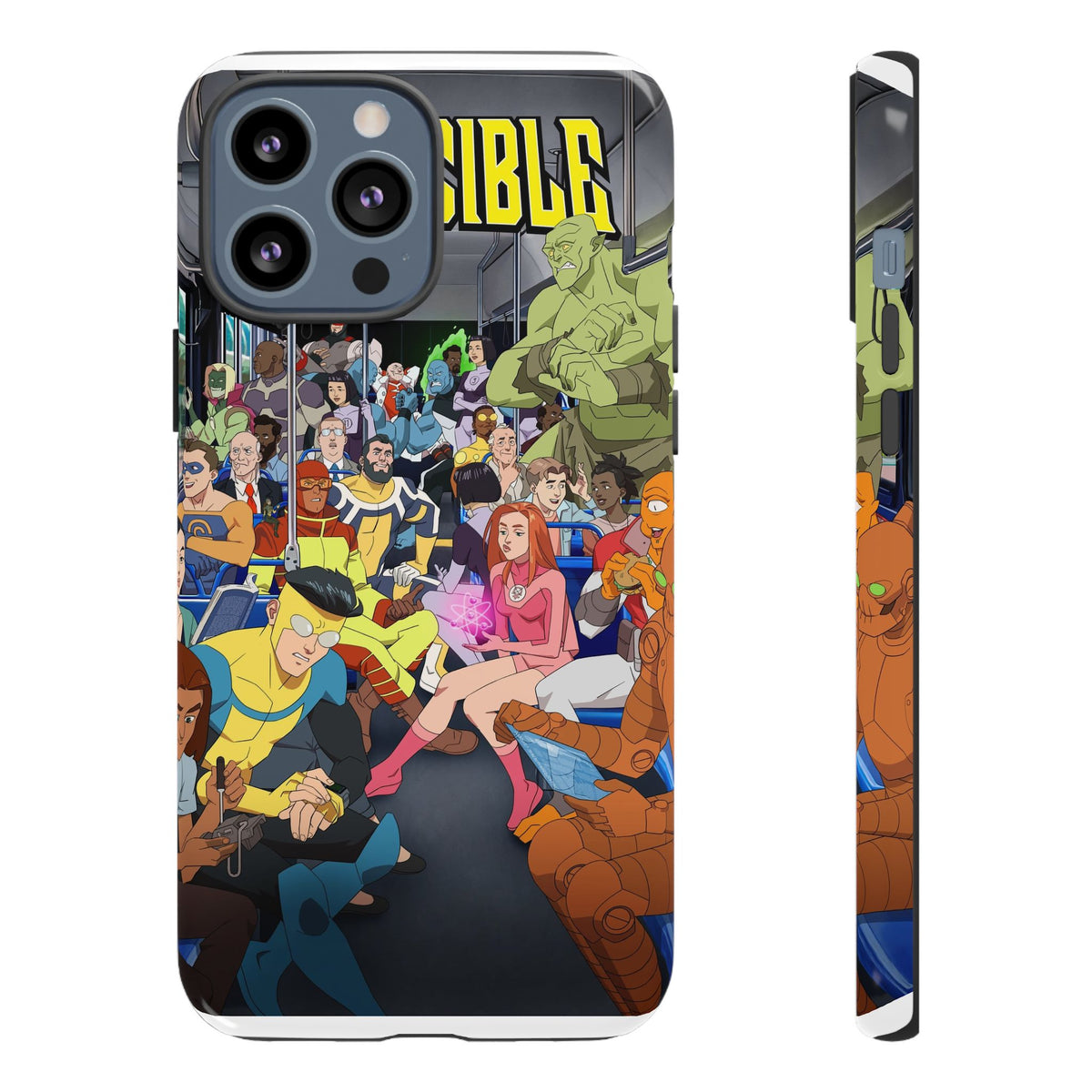 Comic Superhero Collage Phone Case — 'Invincible' Inspired Graphic Phone Cover