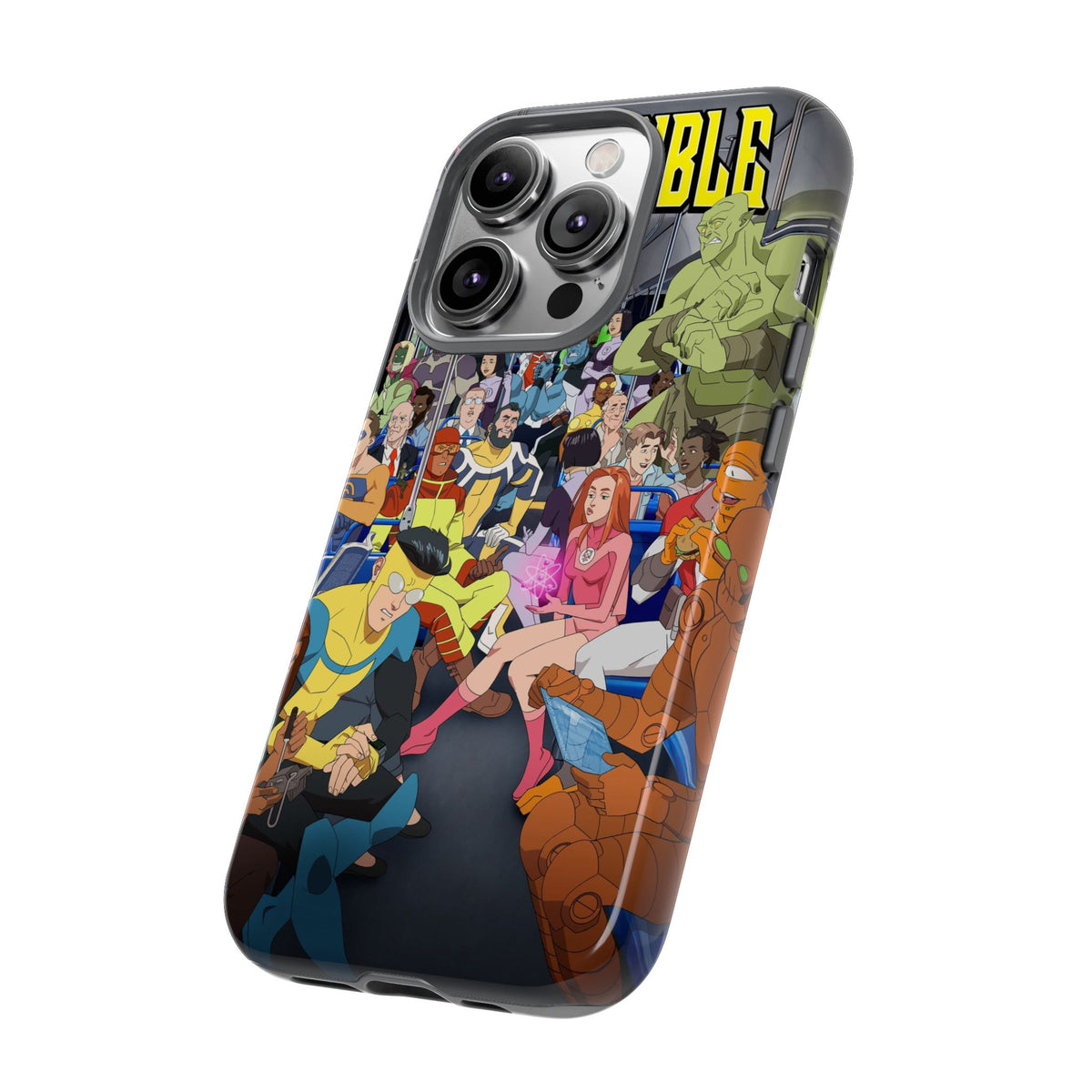 Comic Superhero Collage Phone Case — 'Invincible' Inspired Graphic Phone Cover