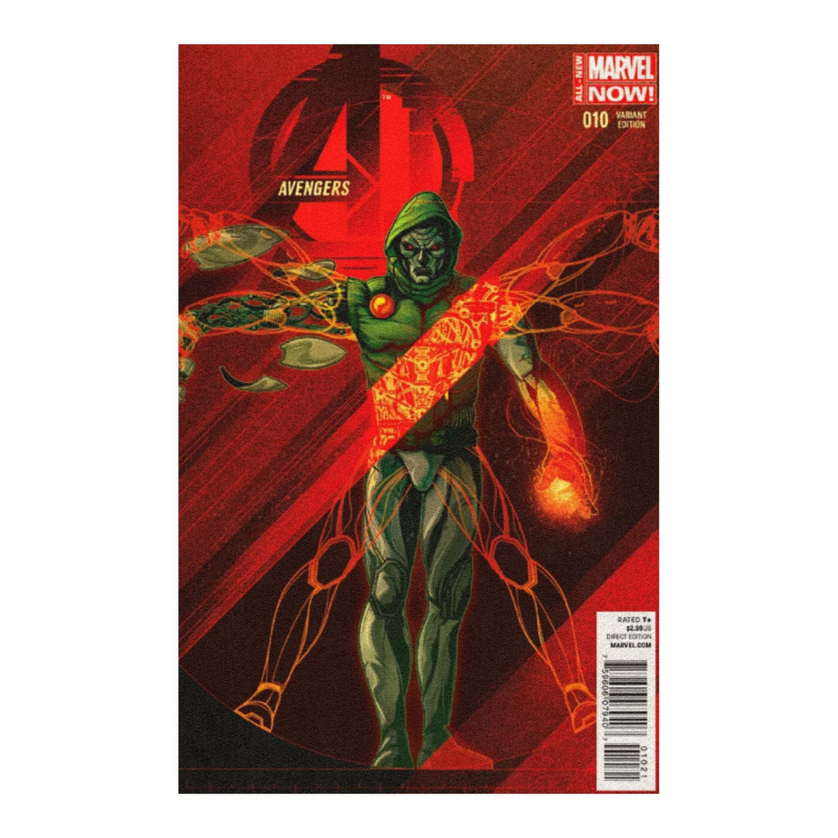 Marvel Doctor Doom Comic Art Rug — Villain Portrait Floor Mat