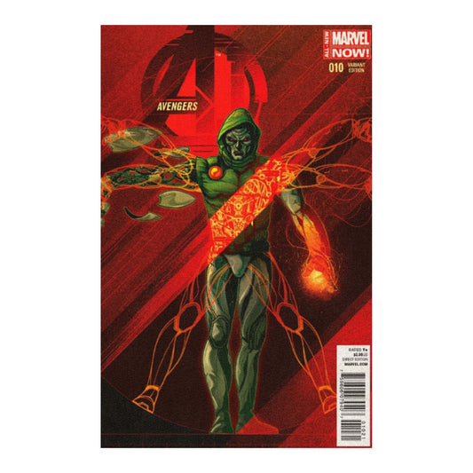 Marvel Doctor Doom Comic Art Rug — Villain Portrait Floor Mat