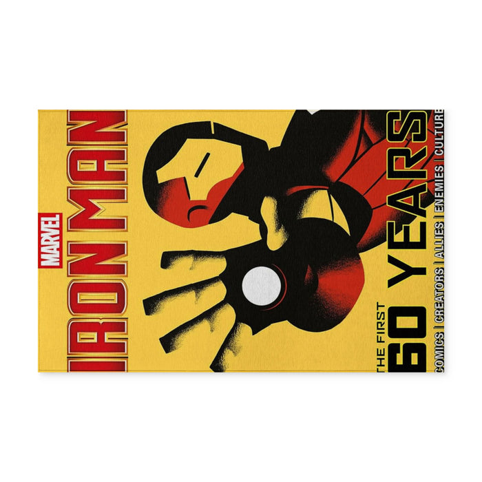 Iron Man Washable Rug – Retro 60 Years Comic Art Floor Mat