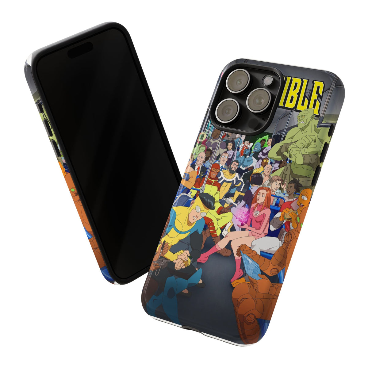 Comic Superhero Collage Phone Case — 'Invincible' Inspired Graphic Phone Cover