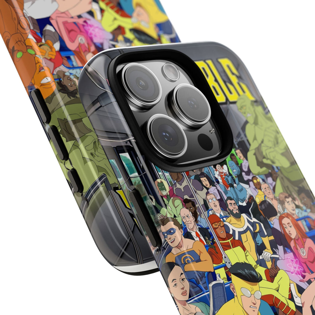 Comic Superhero Collage Phone Case — 'Invincible' Inspired Graphic Phone Cover