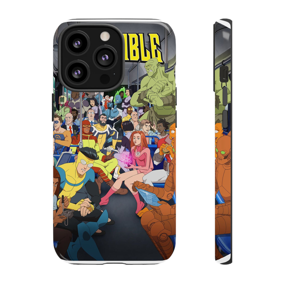 Comic Superhero Collage Phone Case — 'Invincible' Inspired Graphic Phone Cover