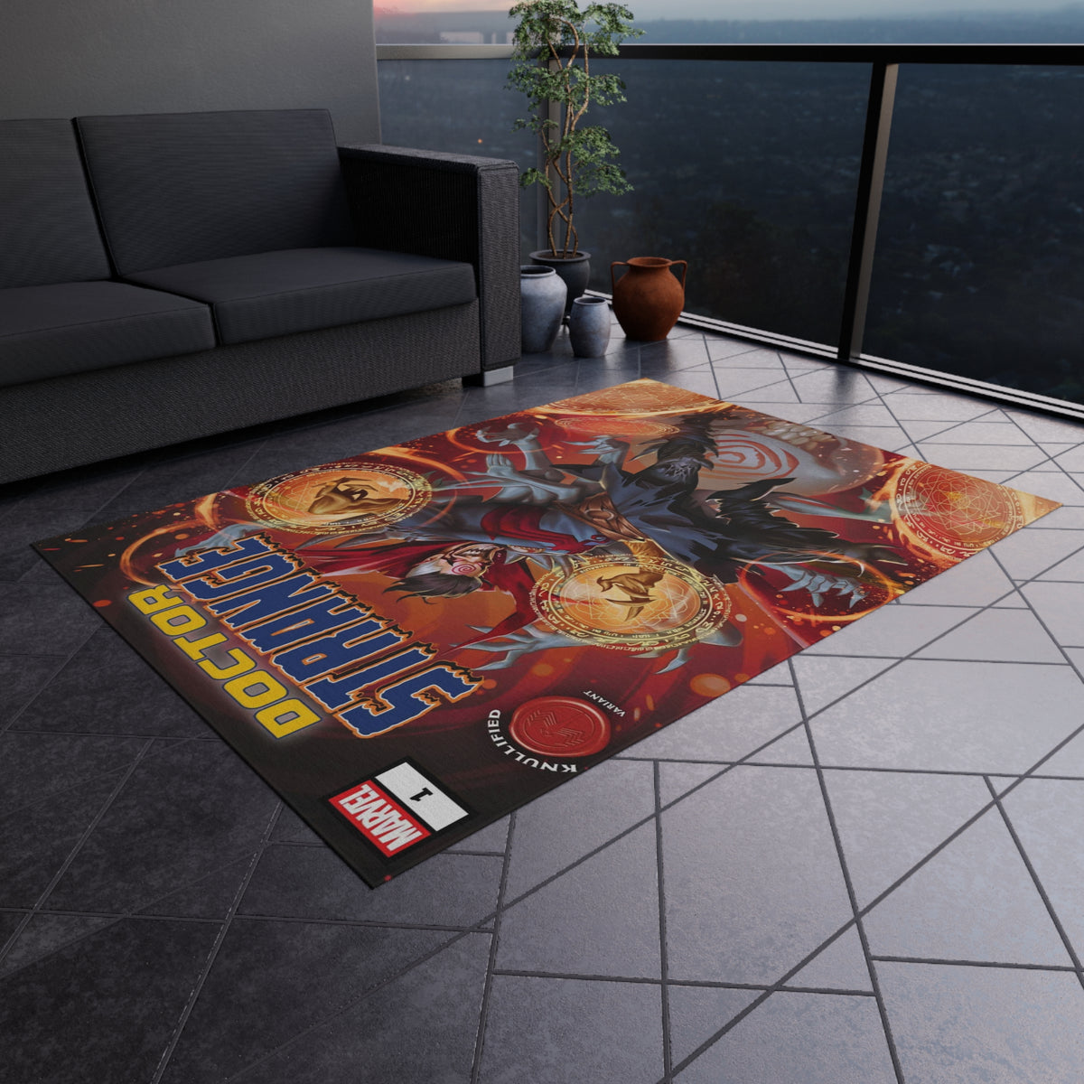 Doctor Strange Outdoor Rug — Marvel Portal Art Patio Mat