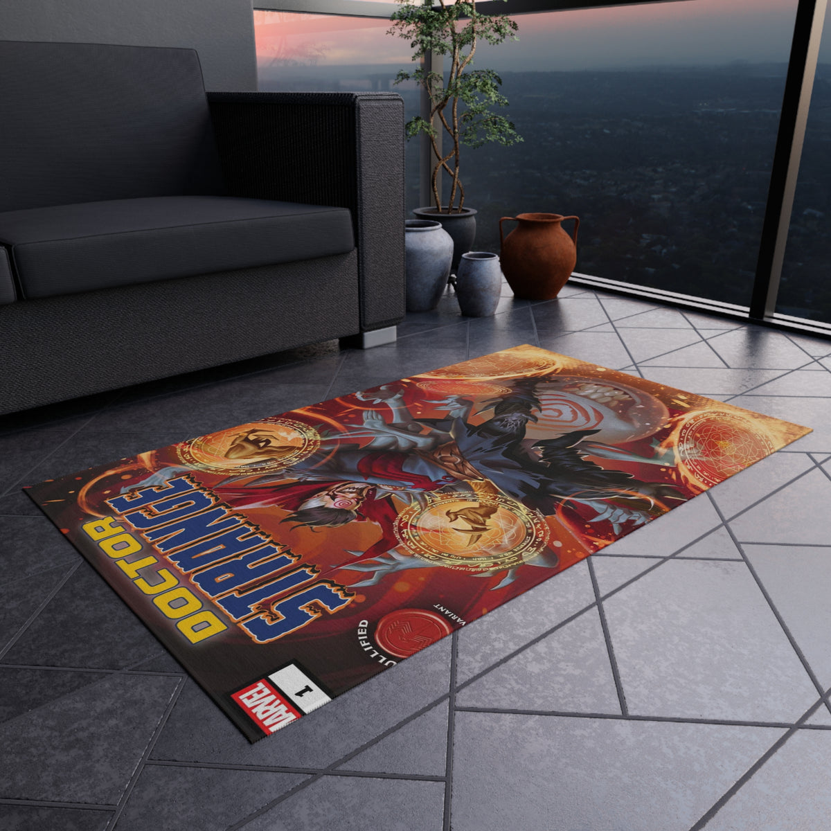 Doctor Strange Outdoor Rug — Marvel Portal Art Patio Mat