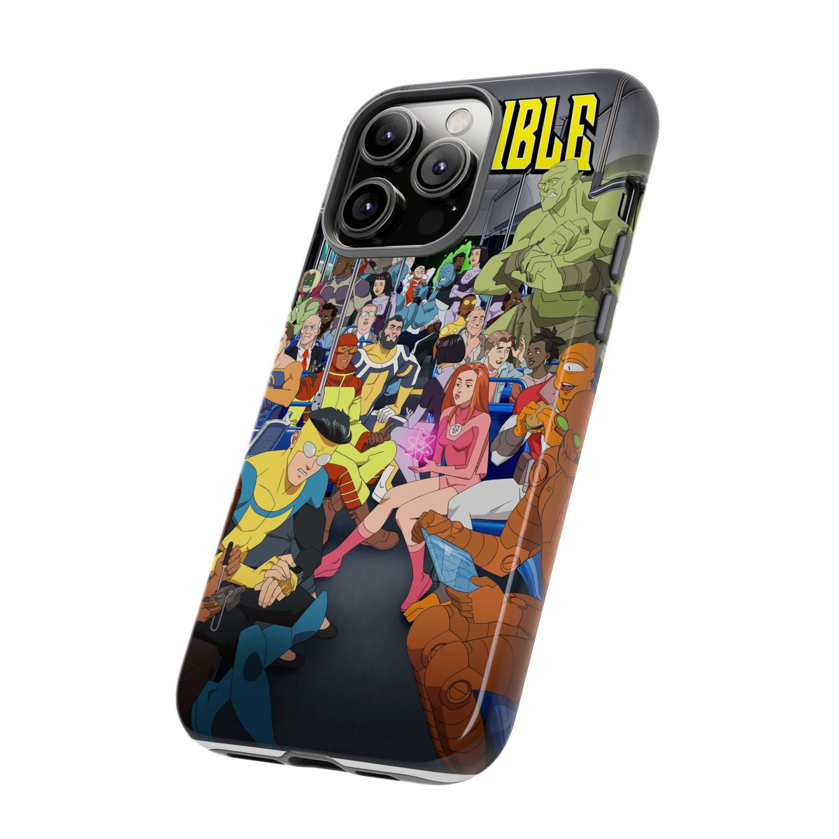 Comic Superhero Collage Phone Case — 'Invincible' Inspired Graphic Phone Cover