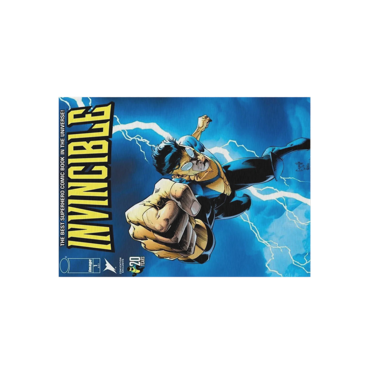 Invincible Superhero Outdoor/Indoor Rug — Lightning Action Porch Mat