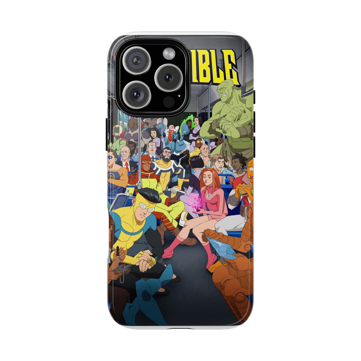 Comic Superhero Collage Phone Case — 'Invincible' Inspired Graphic Phone Cover