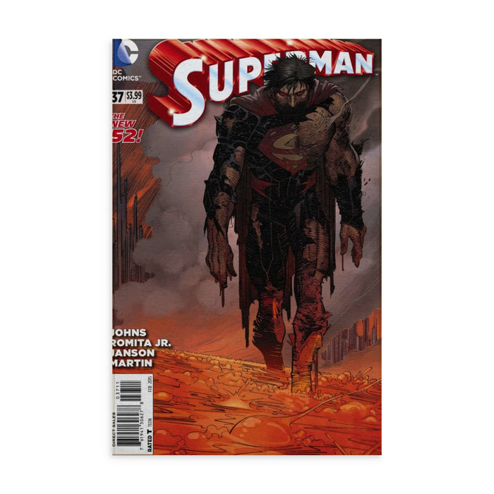 Superman Comic Cover Washable Rug — Vintage Hero Graphic Floor Mat