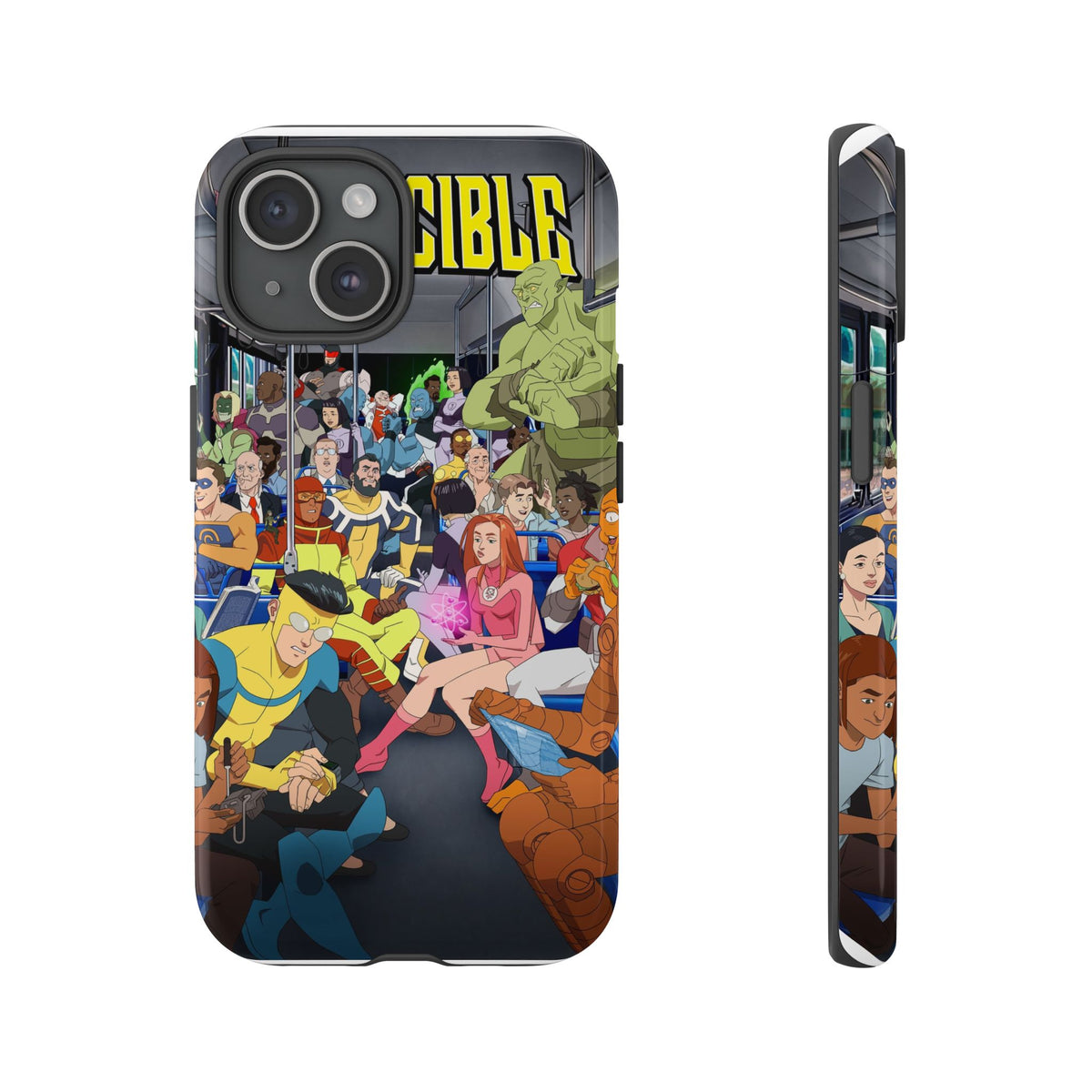 Comic Superhero Collage Phone Case — 'Invincible' Inspired Graphic Phone Cover