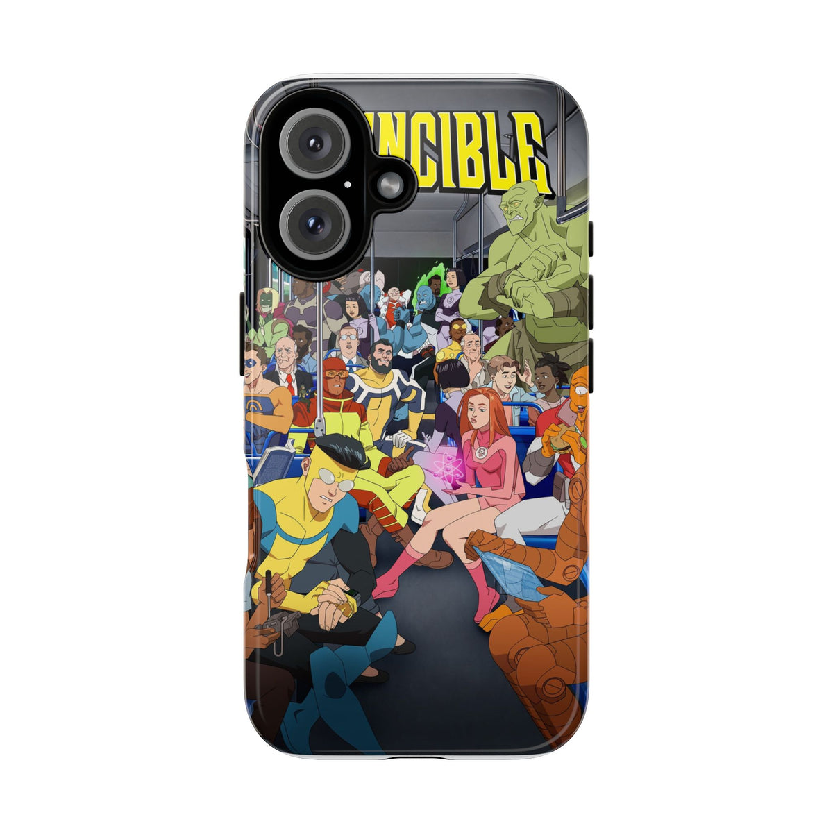 Comic Superhero Collage Phone Case — 'Invincible' Inspired Graphic Phone Cover