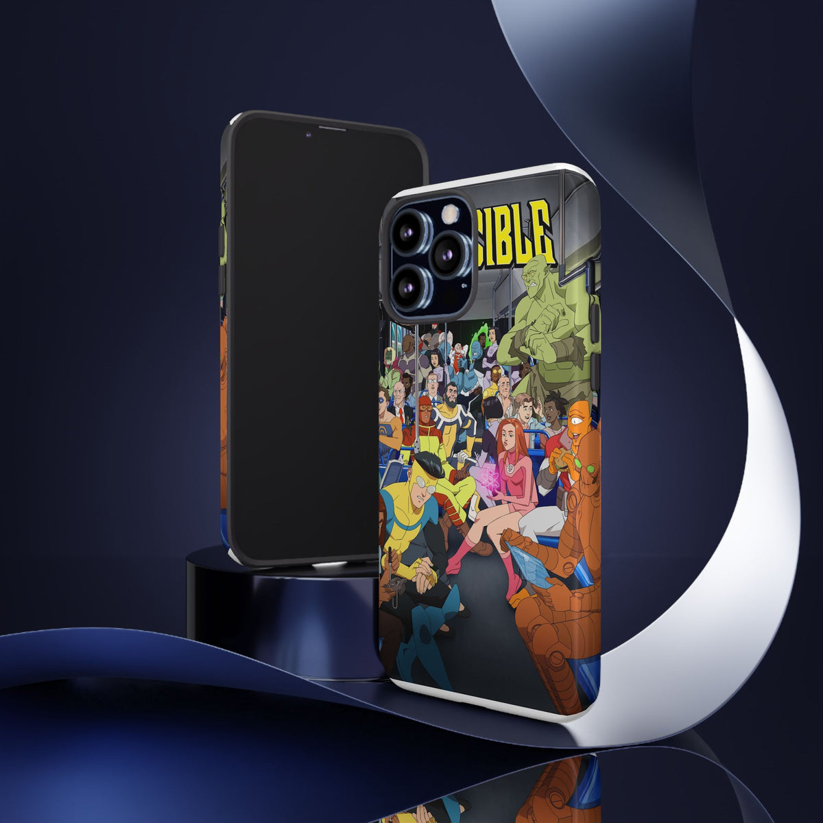 Comic Superhero Collage Phone Case — 'Invincible' Inspired Graphic Phone Cover