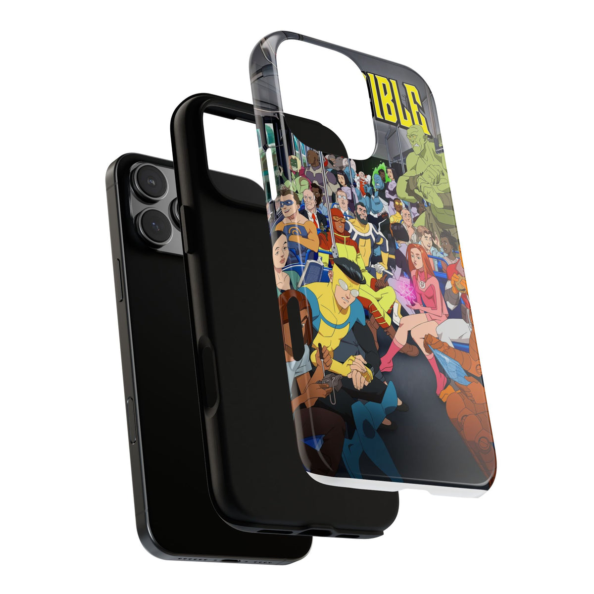 Comic Superhero Collage Phone Case — 'Invincible' Inspired Graphic Phone Cover