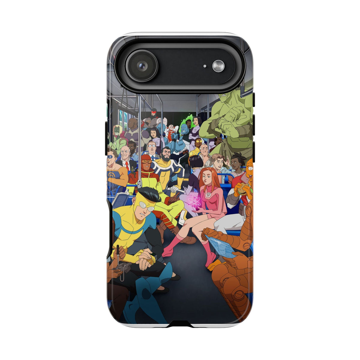 Comic Superhero Collage Phone Case — 'Invincible' Inspired Graphic Phone Cover