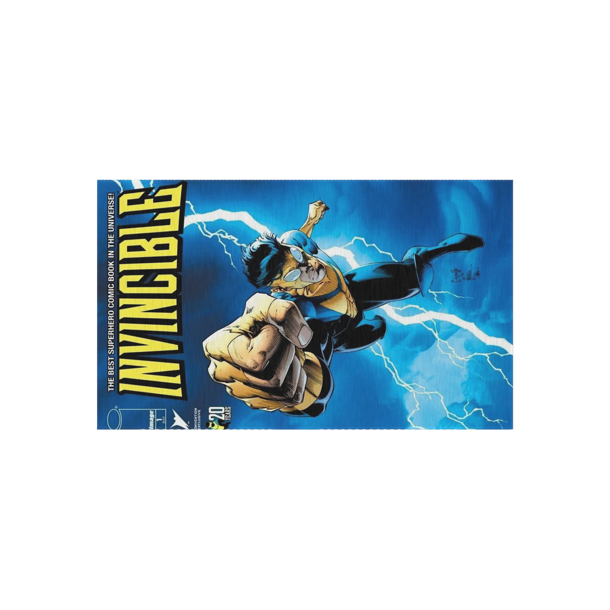 Invincible Superhero Outdoor/Indoor Rug — Lightning Action Porch Mat