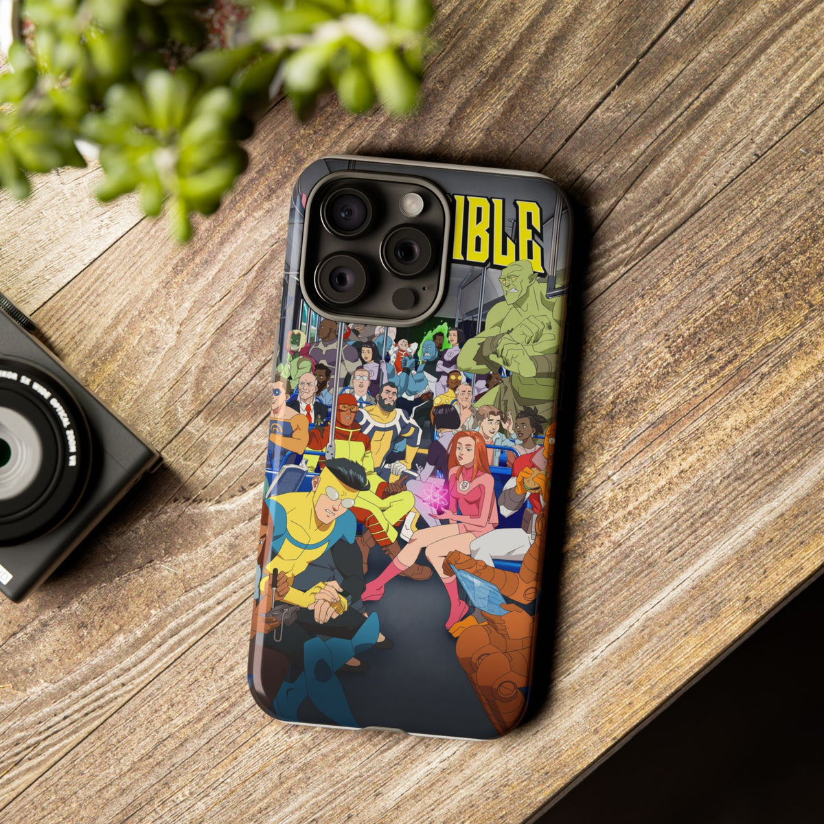 Comic Superhero Collage Phone Case — 'Invincible' Inspired Graphic Phone Cover