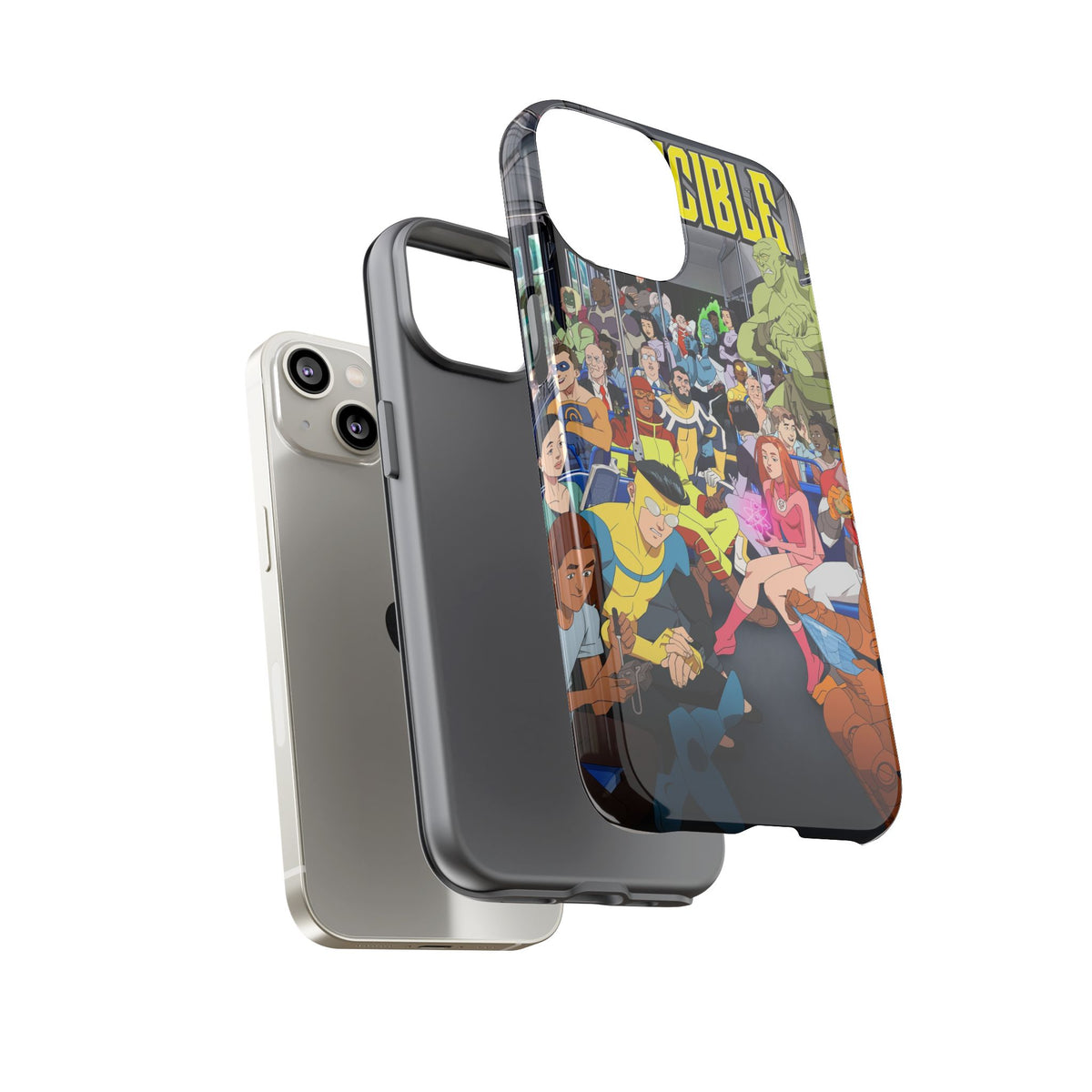 Comic Superhero Collage Phone Case — 'Invincible' Inspired Graphic Phone Cover
