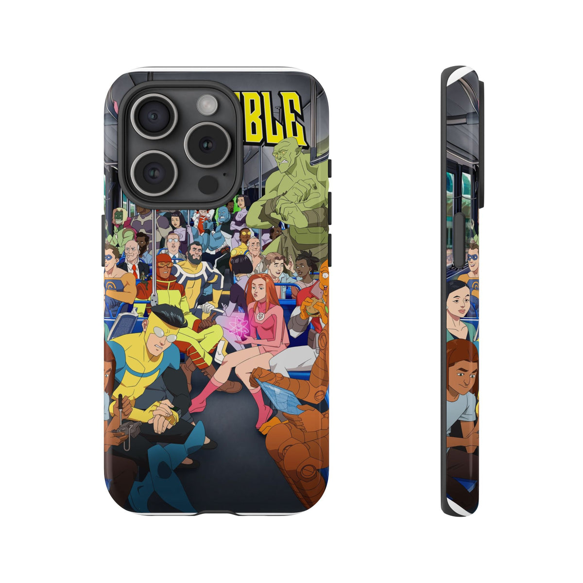 Comic Superhero Collage Phone Case — 'Invincible' Inspired Graphic Phone Cover
