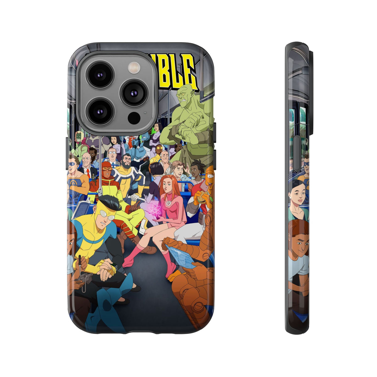 Comic Superhero Collage Phone Case — 'Invincible' Inspired Graphic Phone Cover