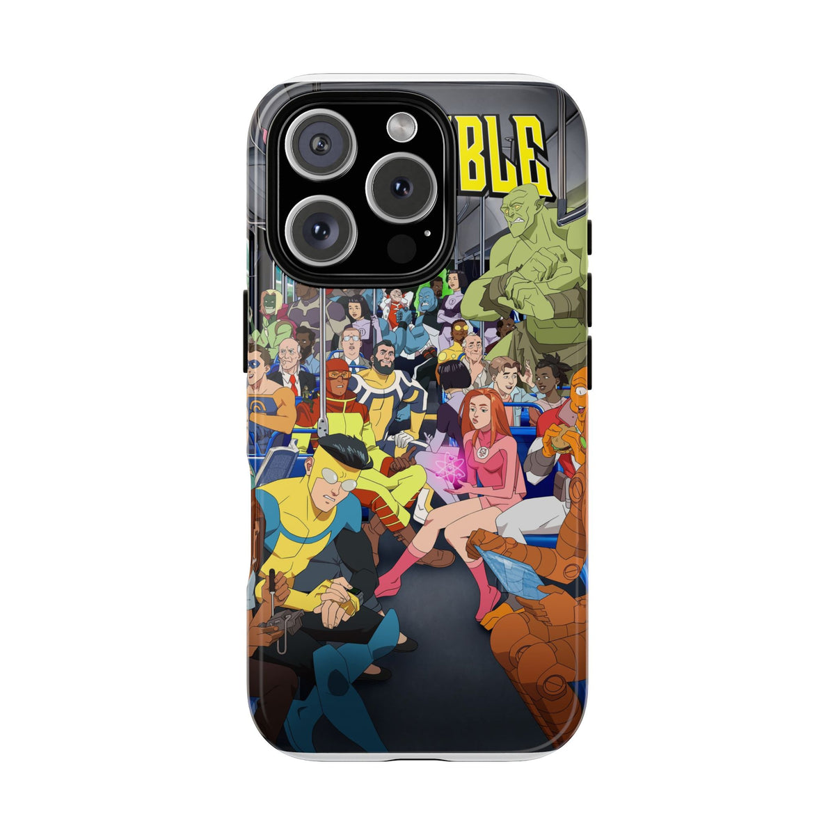 Comic Superhero Collage Phone Case — 'Invincible' Inspired Graphic Phone Cover