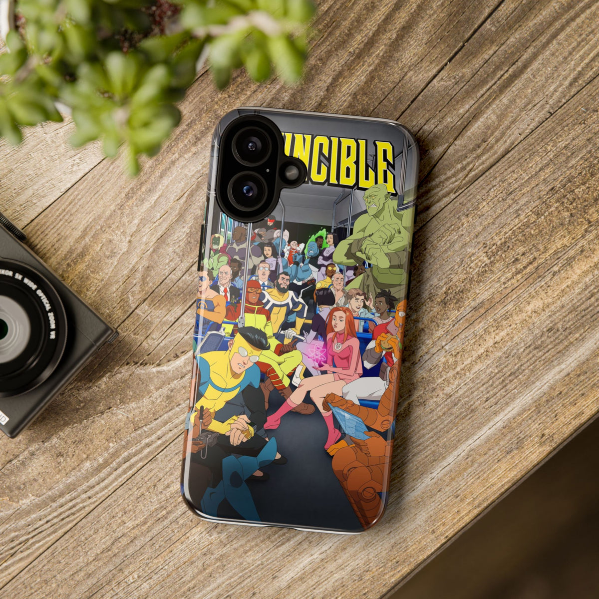 Comic Superhero Collage Phone Case — 'Invincible' Inspired Graphic Phone Cover