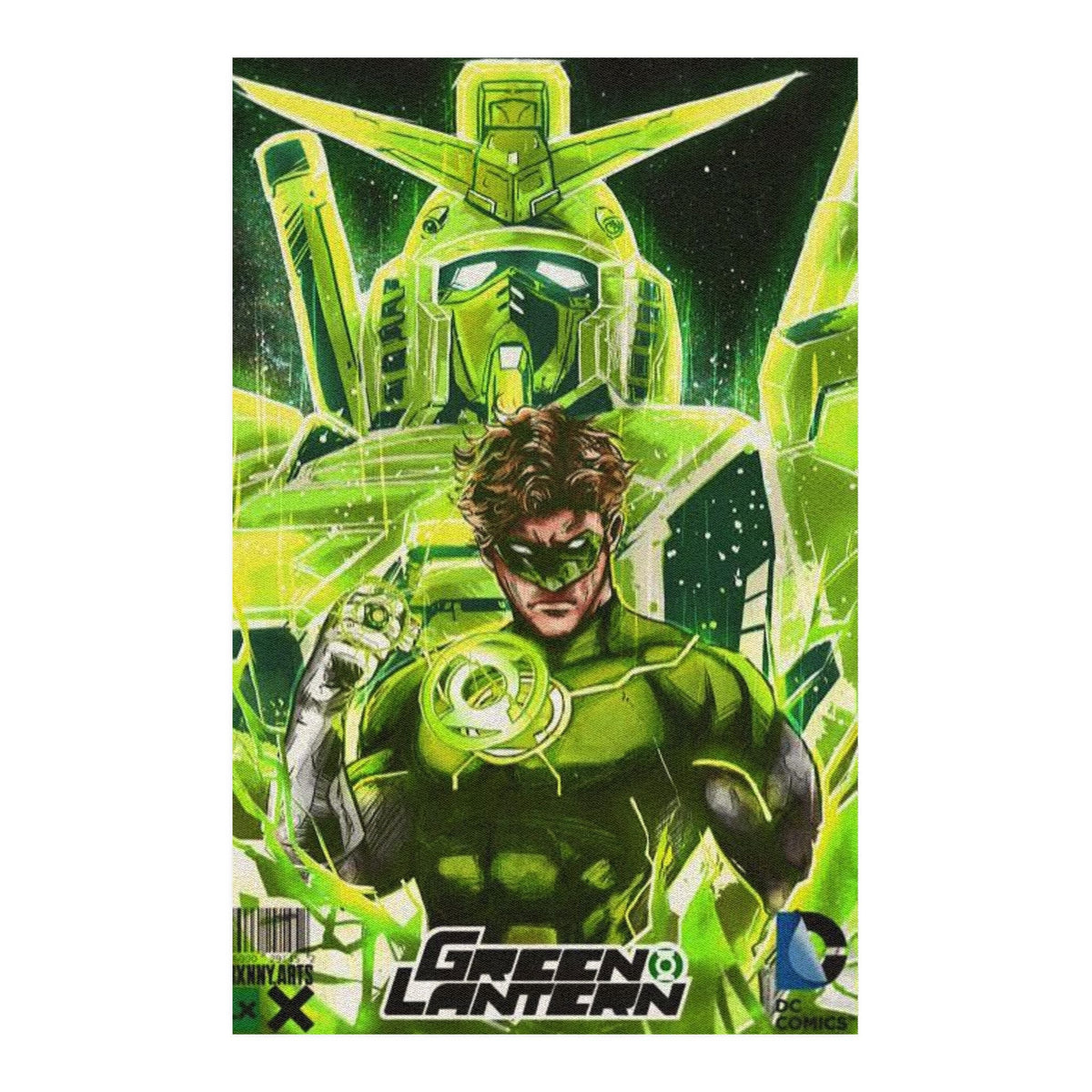 Green Lantern Comic Rug – Retro Superhero Floor Mat