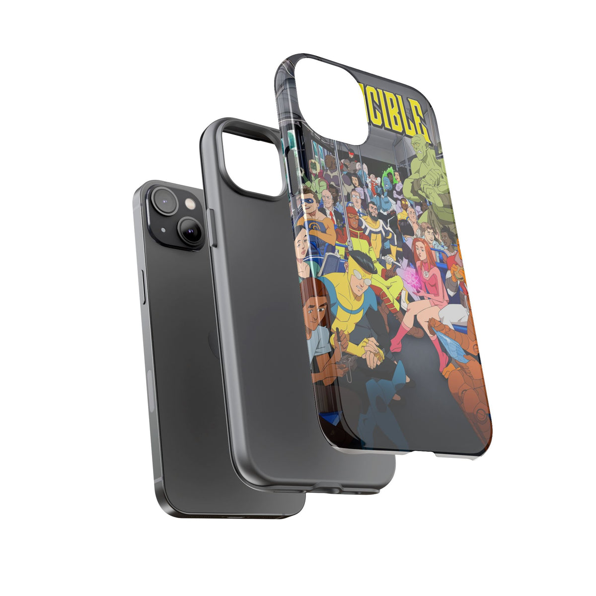 Comic Superhero Collage Phone Case — 'Invincible' Inspired Graphic Phone Cover
