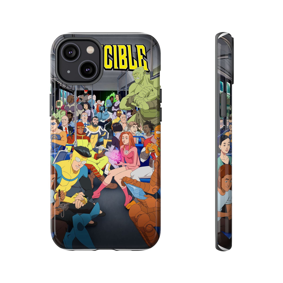Comic Superhero Collage Phone Case — 'Invincible' Inspired Graphic Phone Cover