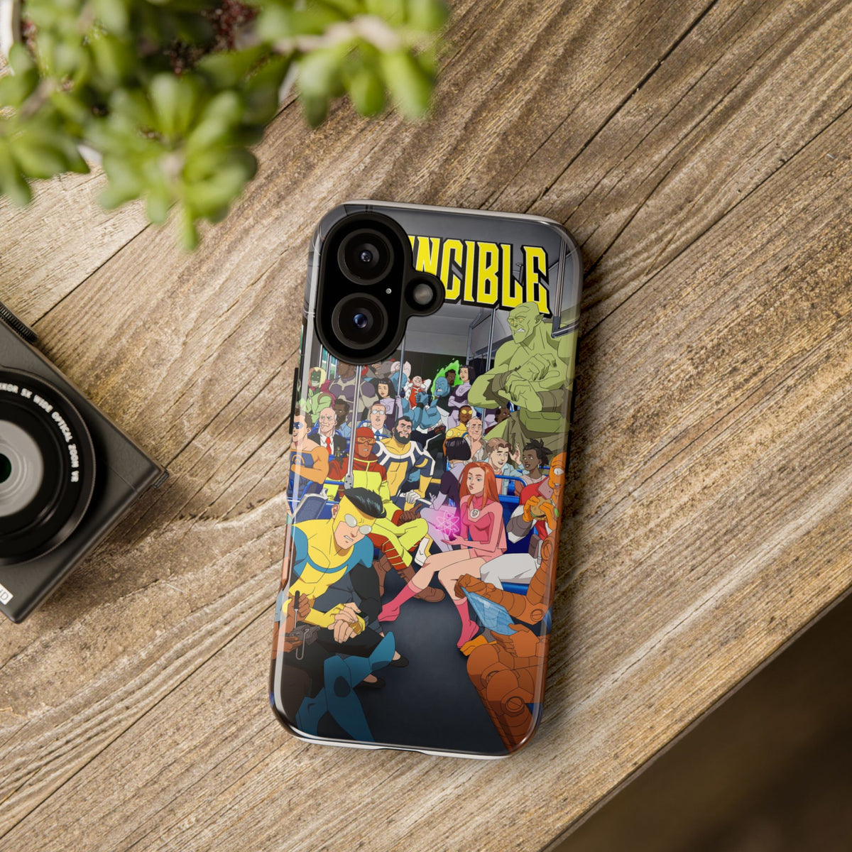 Comic Superhero Collage Phone Case — 'Invincible' Inspired Graphic Phone Cover