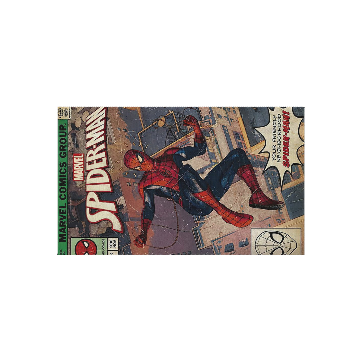 Spider-Man Vintage Comic Outdoor Rug — Retro Superhero Patio Mat