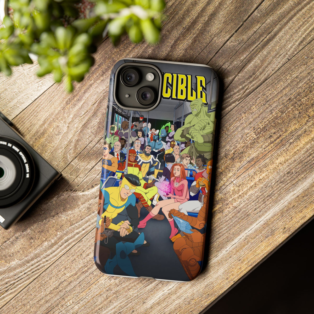 Comic Superhero Collage Phone Case — 'Invincible' Inspired Graphic Phone Cover
