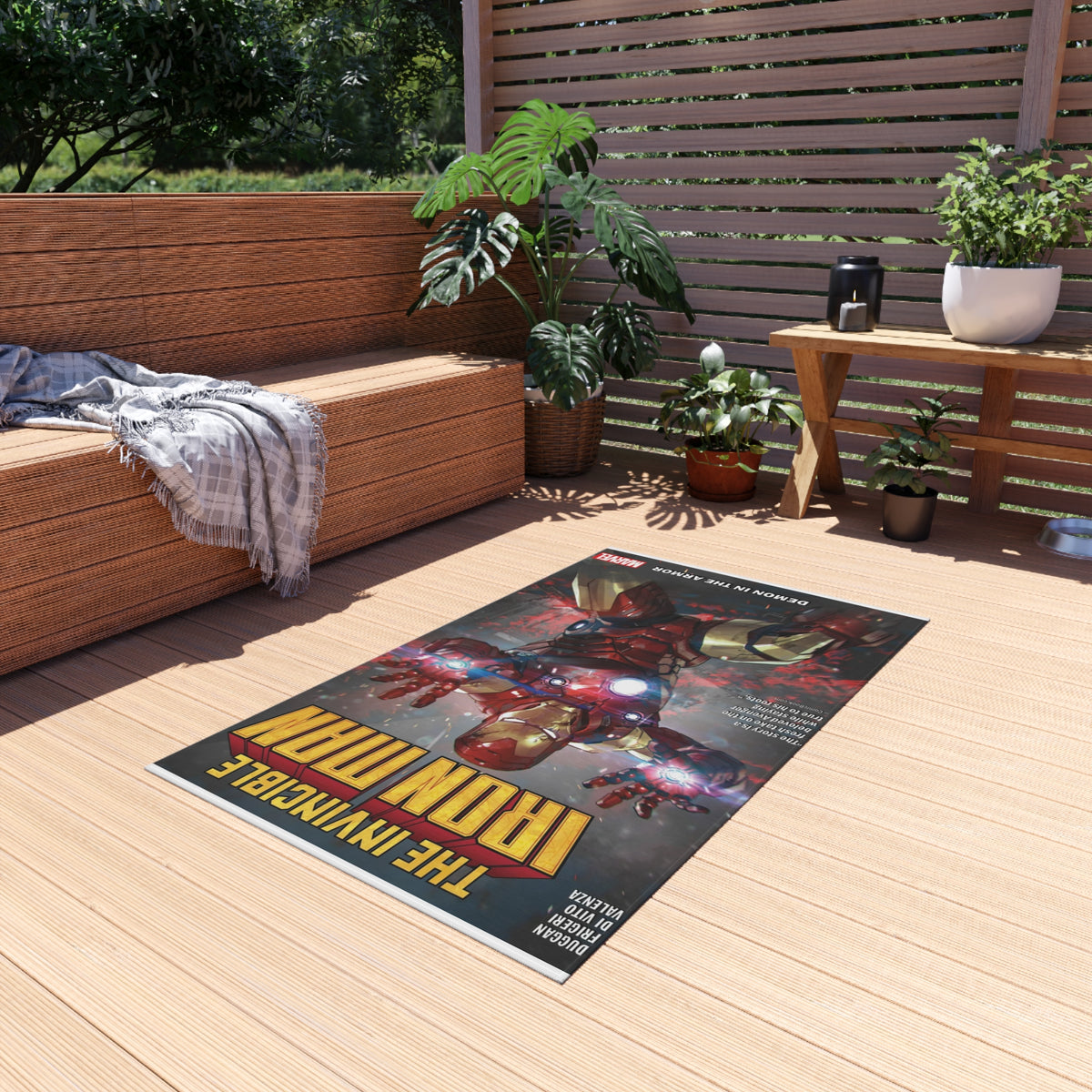Iron Man Outdoor/Indoor Rug – The Invincible Armor Marvel Doormat