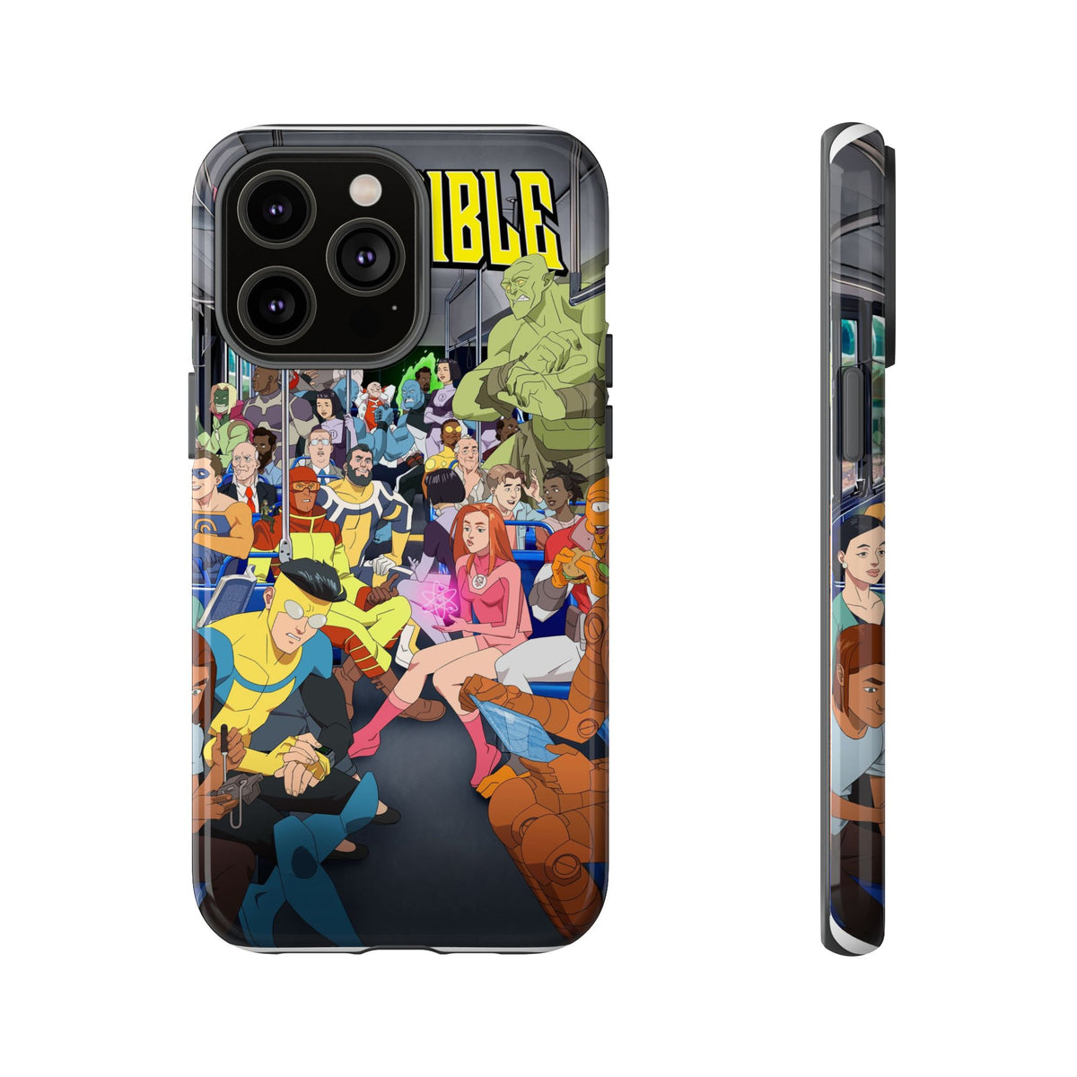 Comic Superhero Collage Phone Case — 'Invincible' Inspired Graphic Phone Cover