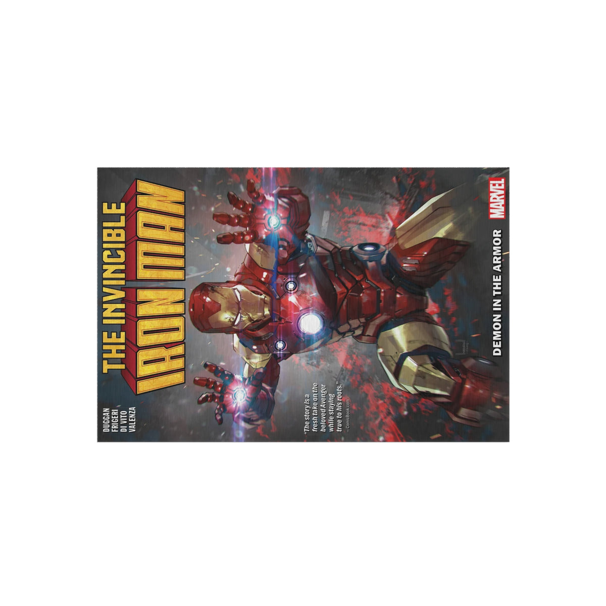 Iron Man Outdoor/Indoor Rug – The Invincible Armor Marvel Doormat
