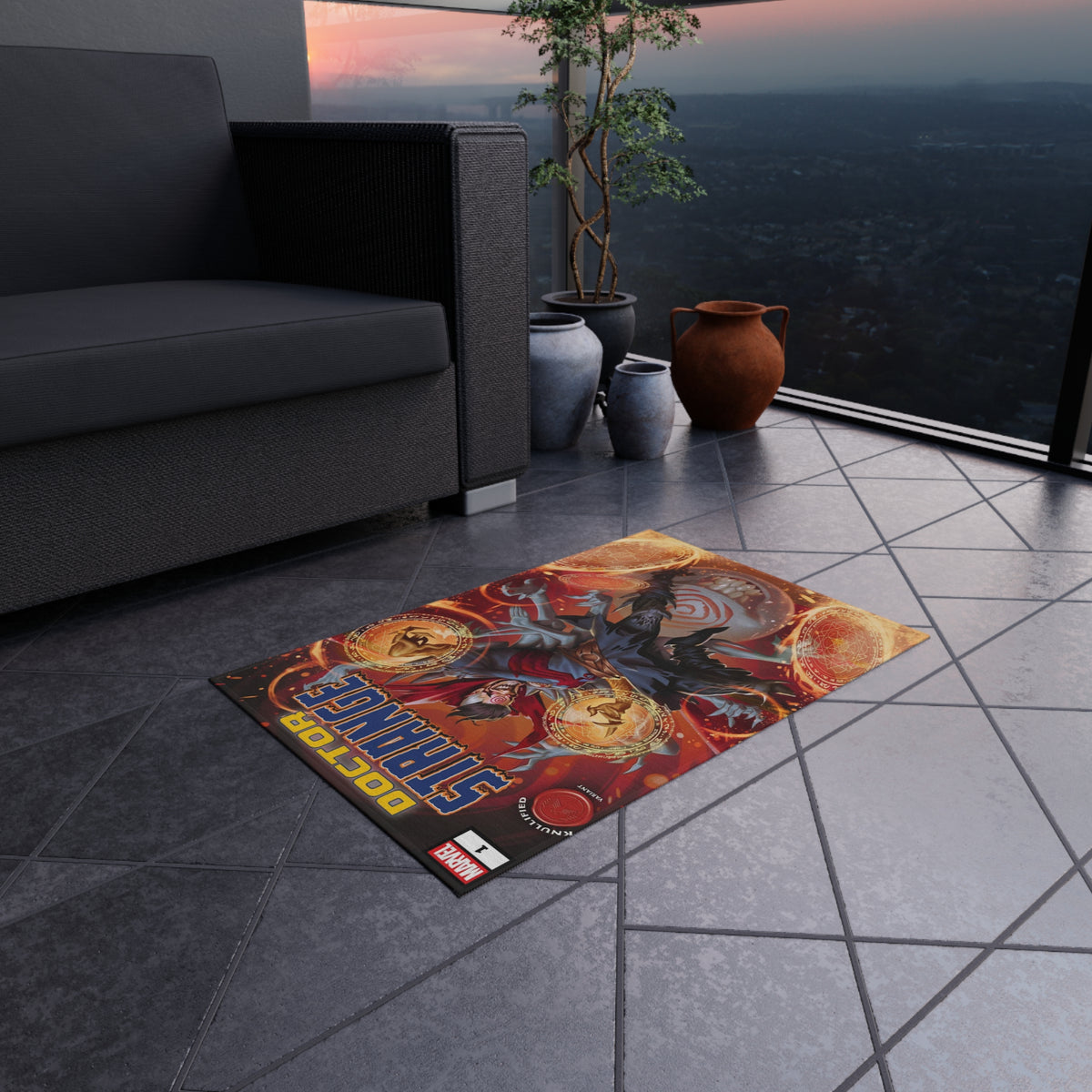 Doctor Strange Outdoor Rug — Marvel Portal Art Patio Mat
