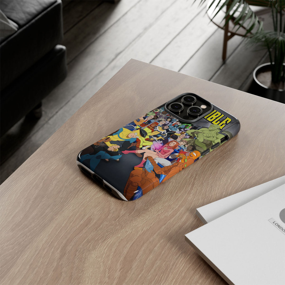 Comic Superhero Collage Phone Case — 'Invincible' Inspired Graphic Phone Cover