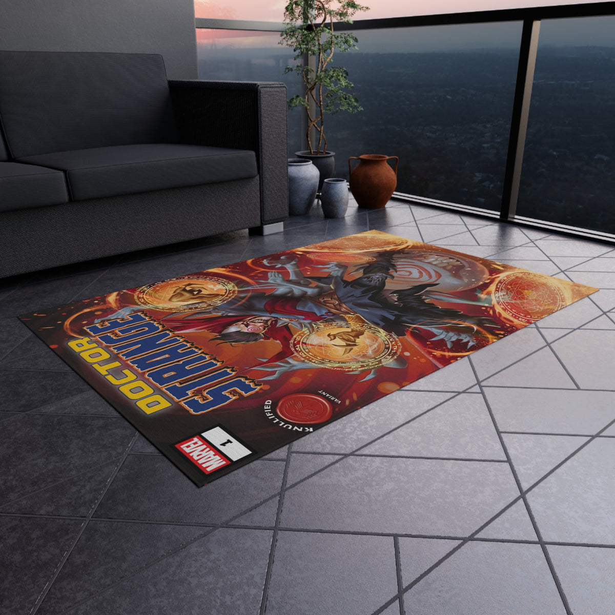 Doctor Strange Outdoor Rug — Marvel Portal Art Patio Mat